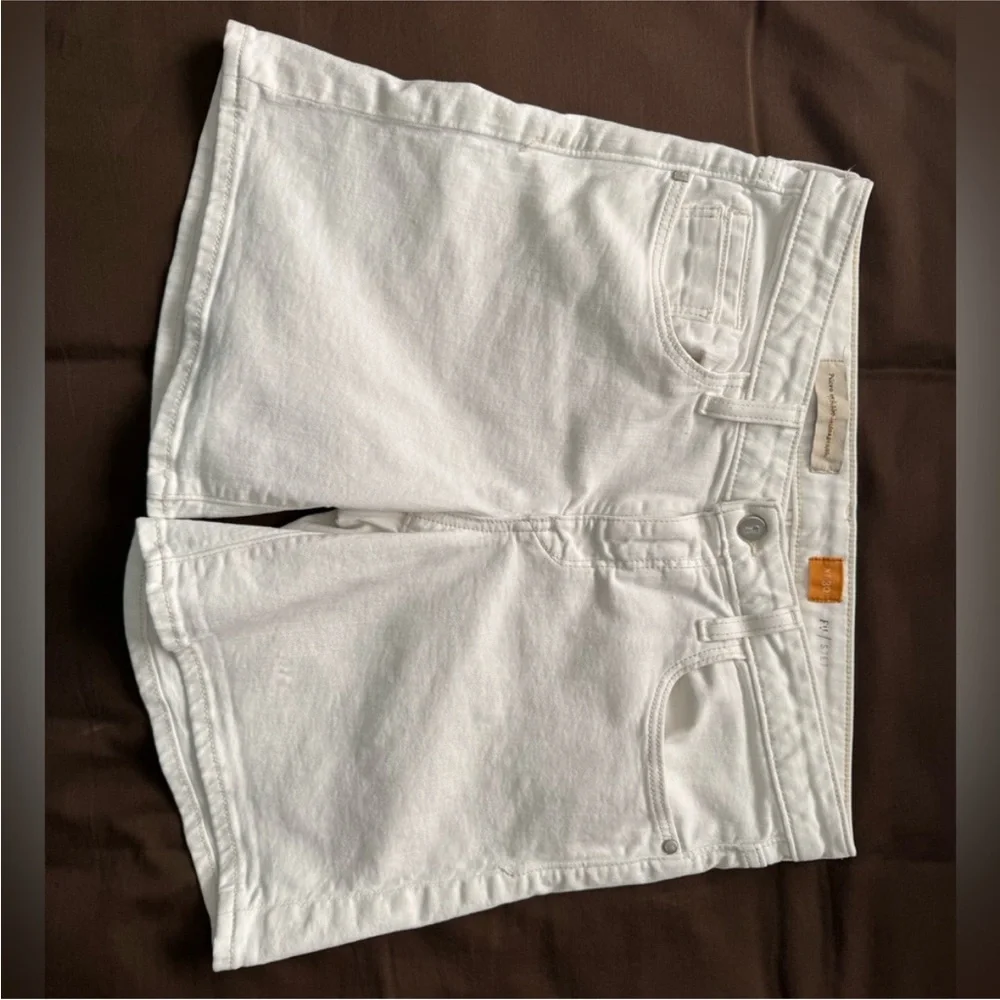 Anthropologie STET Fit White Denim Shorts - Picture 4 of 9
